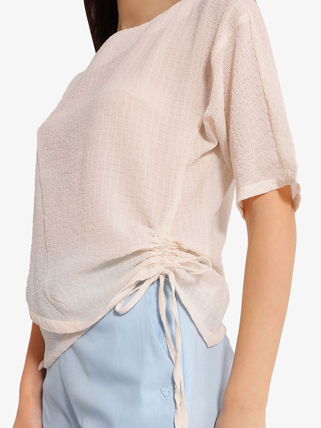 RAREISM Round Neck Cotton Top