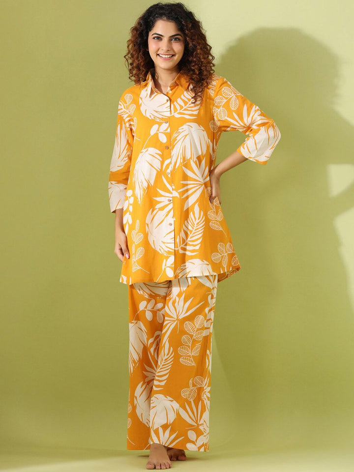 SANSKRUTIHOMES Tropical Printed Pure Cotton Night suit