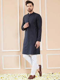 See Designs Mandarin Collar Long Sleeves Cotton Kurta