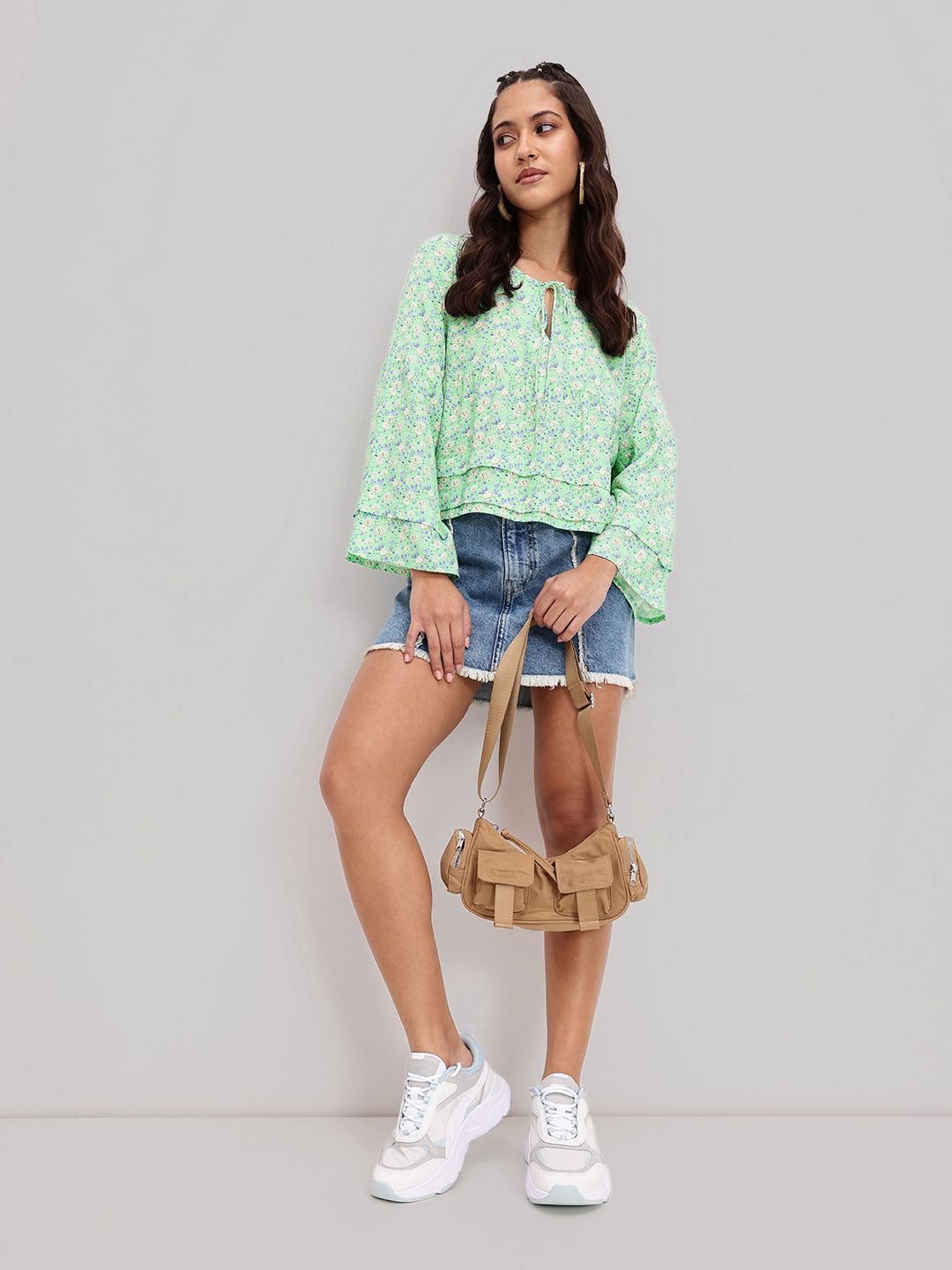 DressBerry Flutter Falls Tiered A-Line Top
