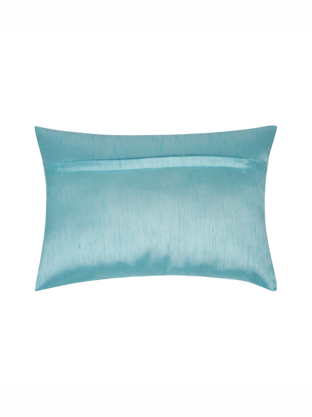 HOSTA HOMES Blue & Silver-Toned Embellished Rectangle Cushion Covers