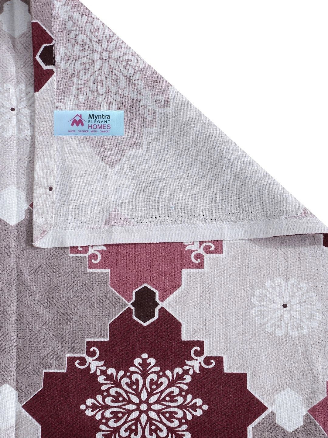 Myntra Elegant Homes Pink Geometric 400 TC Single Bedsheet with 1 Pillow Covers