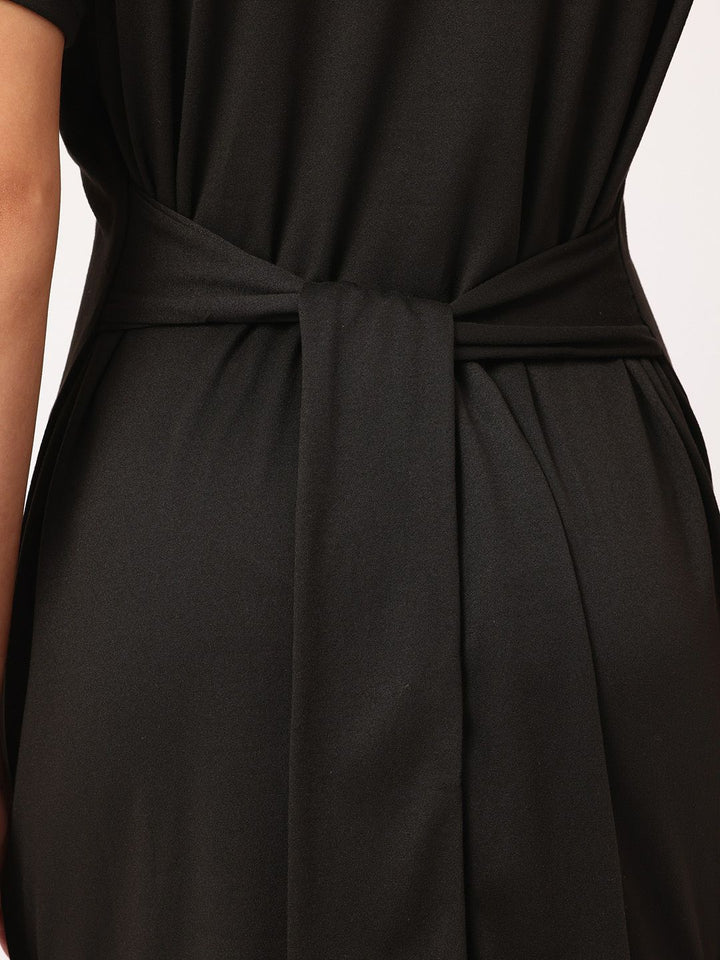 DressBerry Tie-Up Detail Sheath Dress