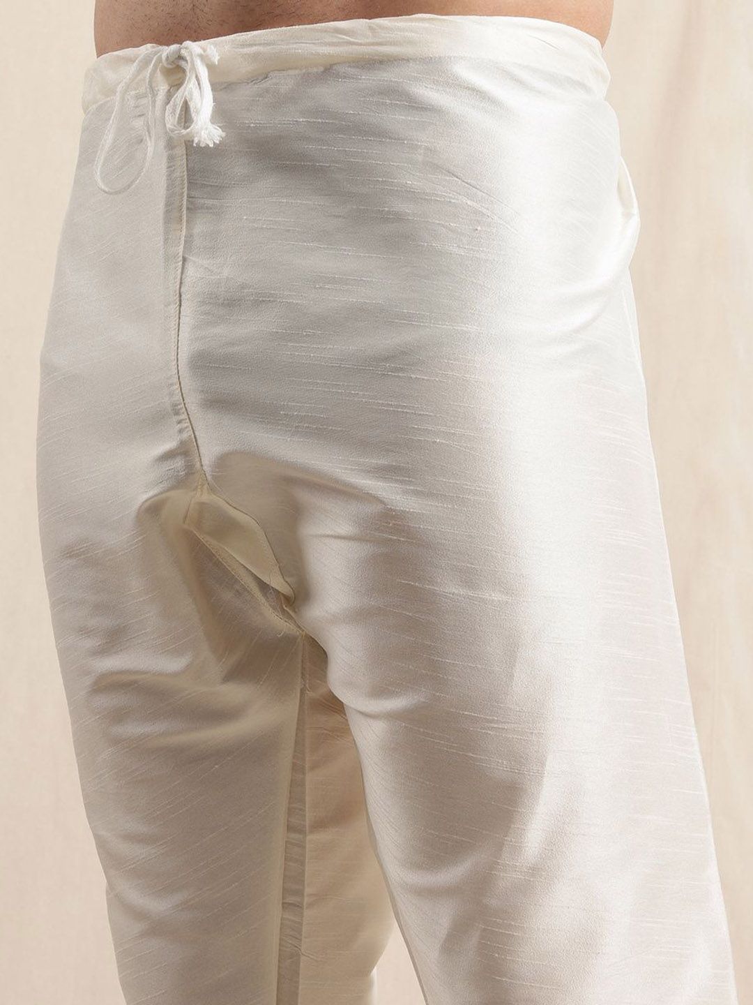 Anouk Men Regular Kurta with Pyjamas With Woven Maroon Nehru Jacket