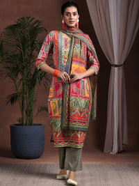 Libas Ethnic Motifs Printed Kurta with Trousers & Dupatta