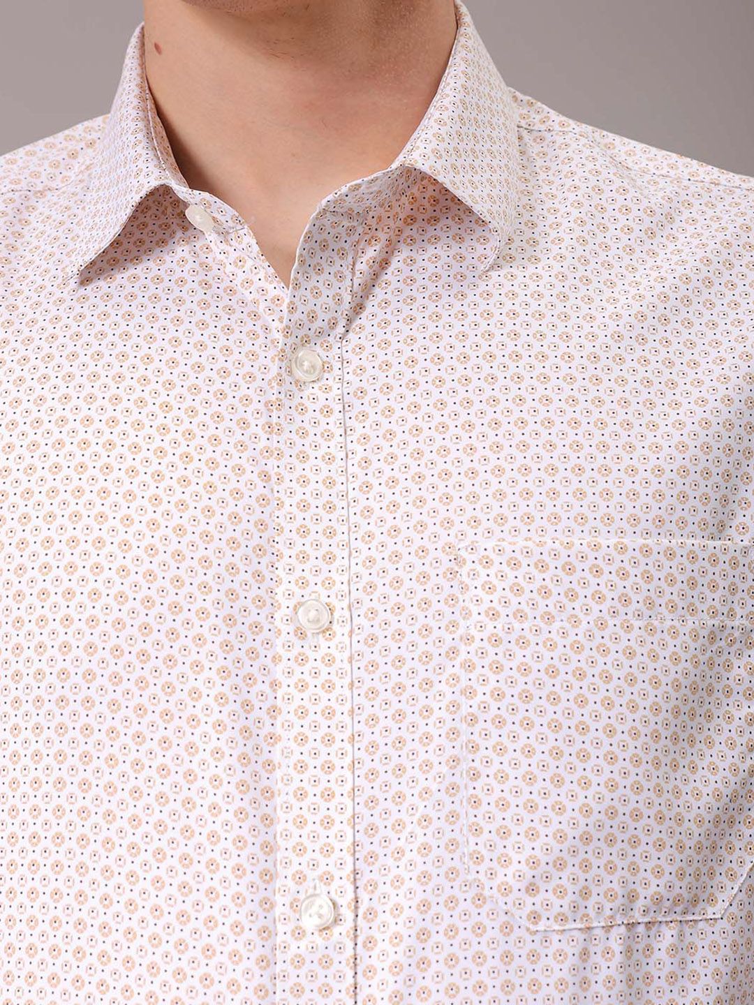 The Indian Garage Co. X Luxe Men Spread Collar Micro Ditsy Printed Slim Fit Formal Shirt