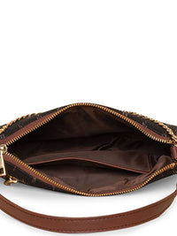 ZOUK Ethnic Motifs Printed Structured Baguette Bag