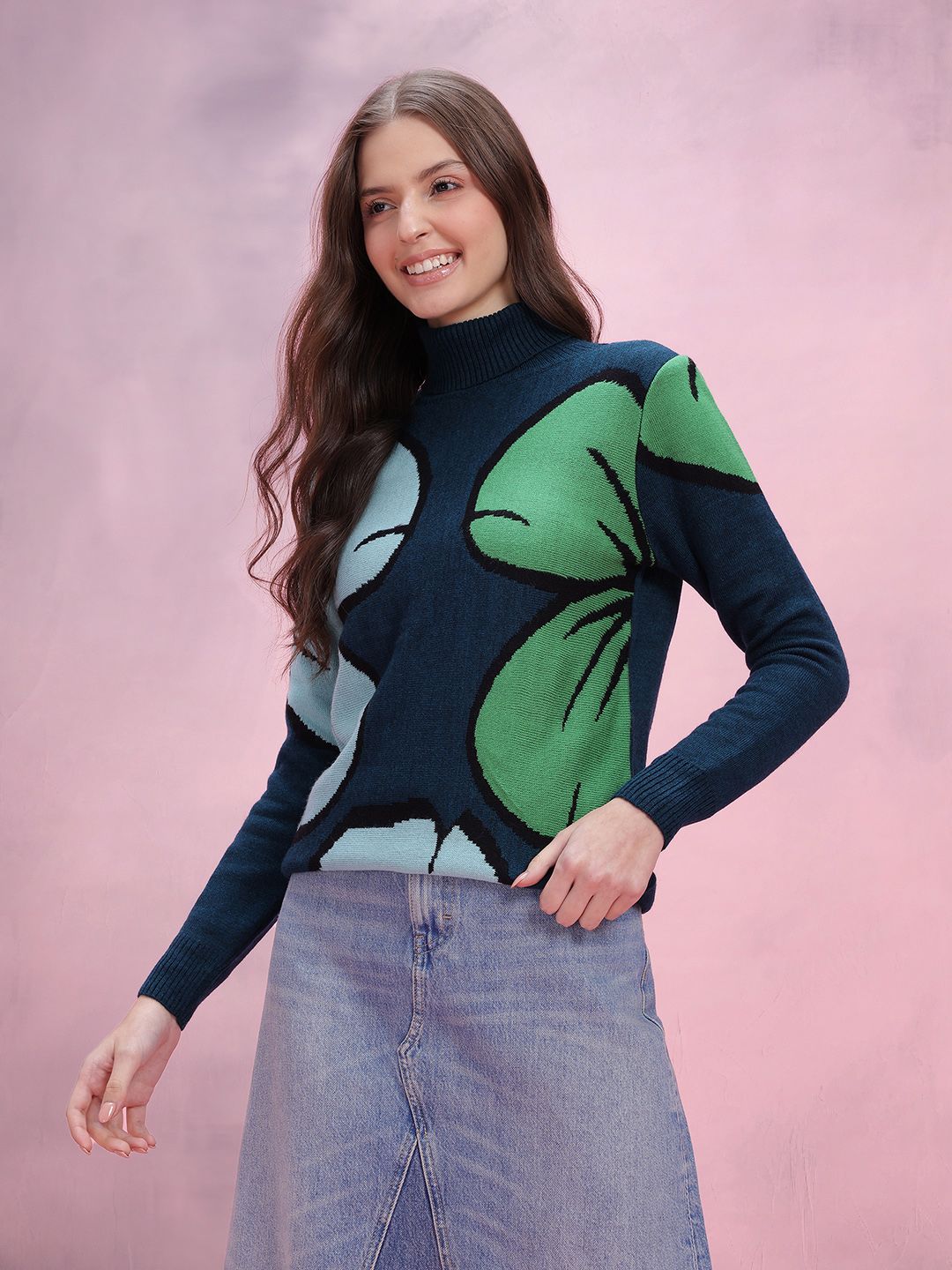 DressBerry Women Floral Acrylic Pullover