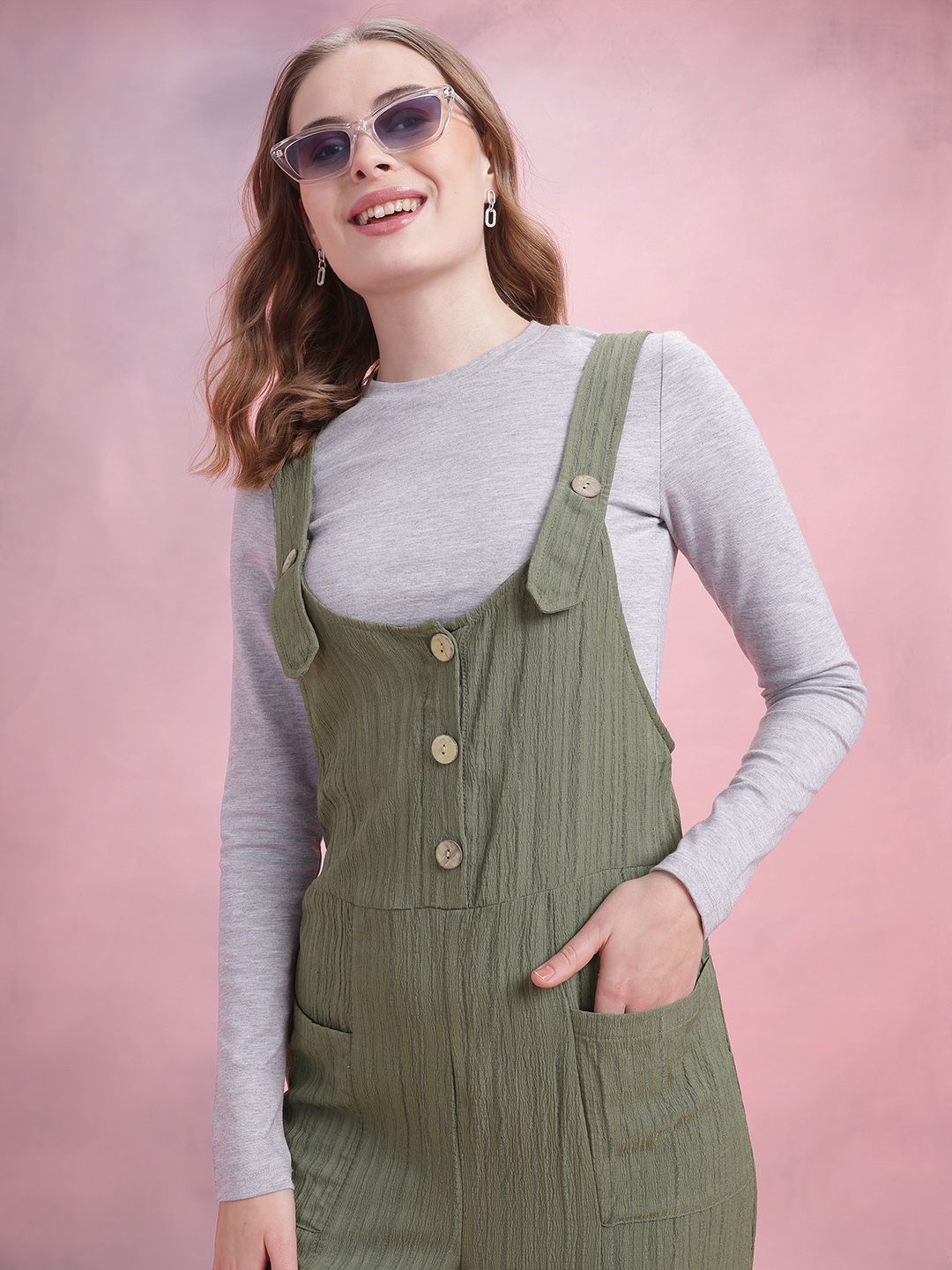 DressBerry Textured Basic Jumpsuit