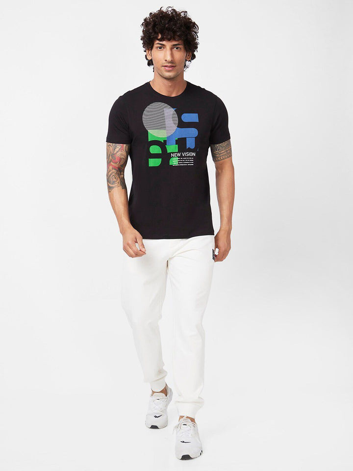 SPYKAR Typography Printed Slim Fit Cotton T-Shirt