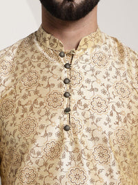 SOJANYA Floral Printed Silk Cotton Kurta