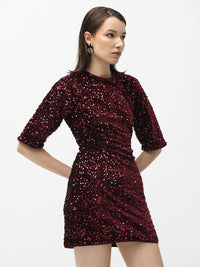 RAREISM Embellished Sequinned Sheath Mini Dress