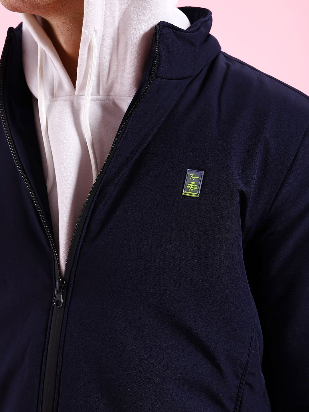 The Indian Garage Co Men Regular Fit Zip-Front Bomber Jacket