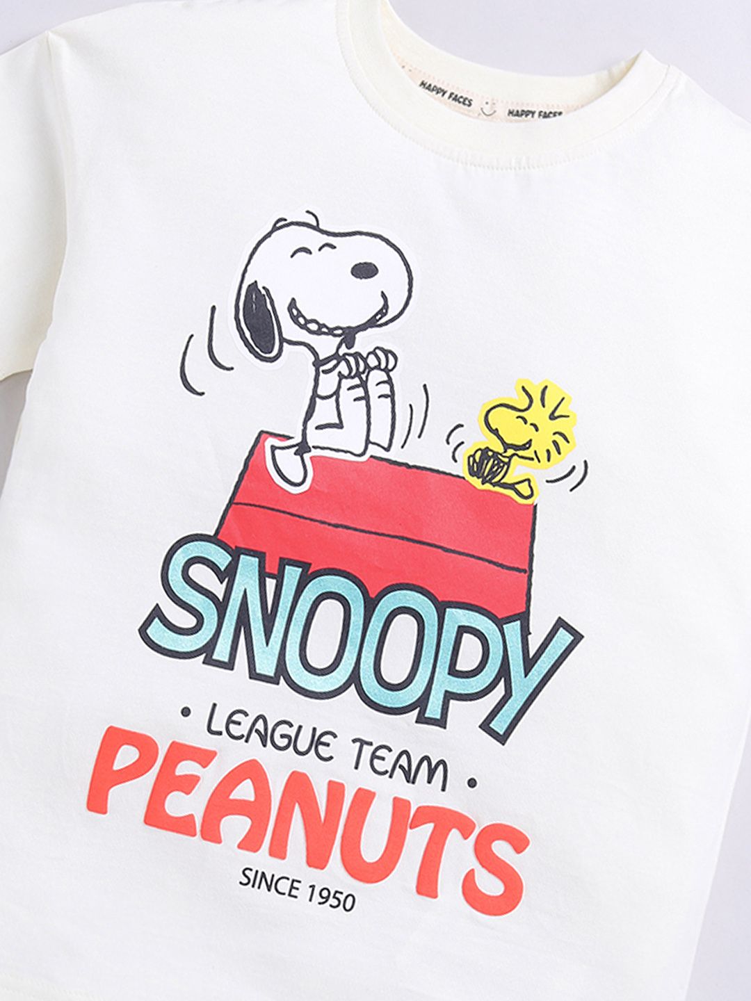 Happy Faces Boys Snoopy Print Pure Cotton T-shirt