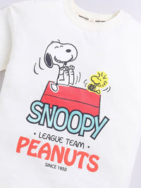 Happy Faces Boys Snoopy Print Pure Cotton T-shirt