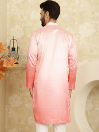 SOJANYA Motif Etnik Rekaan Tenunan Kurta Lurus Jacquard