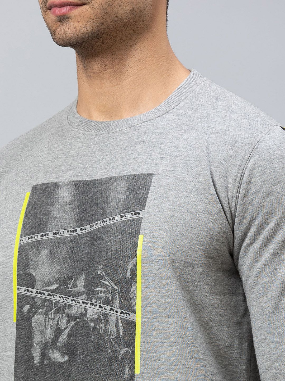 Being Human Men Grey Printed Sweatshirt