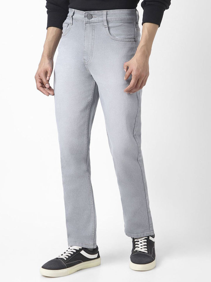Urbano Fashion Men Straight Fit Heavy Fade Stretchable Jeans