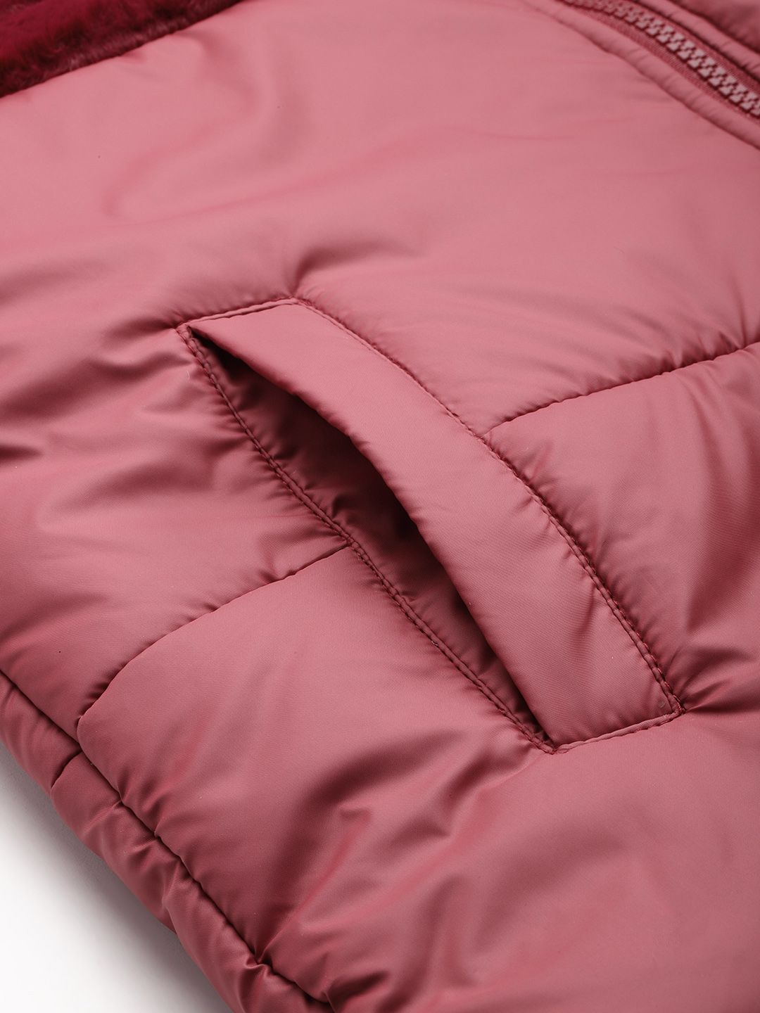 all about you Faux-Fur Detail Padded Jacket