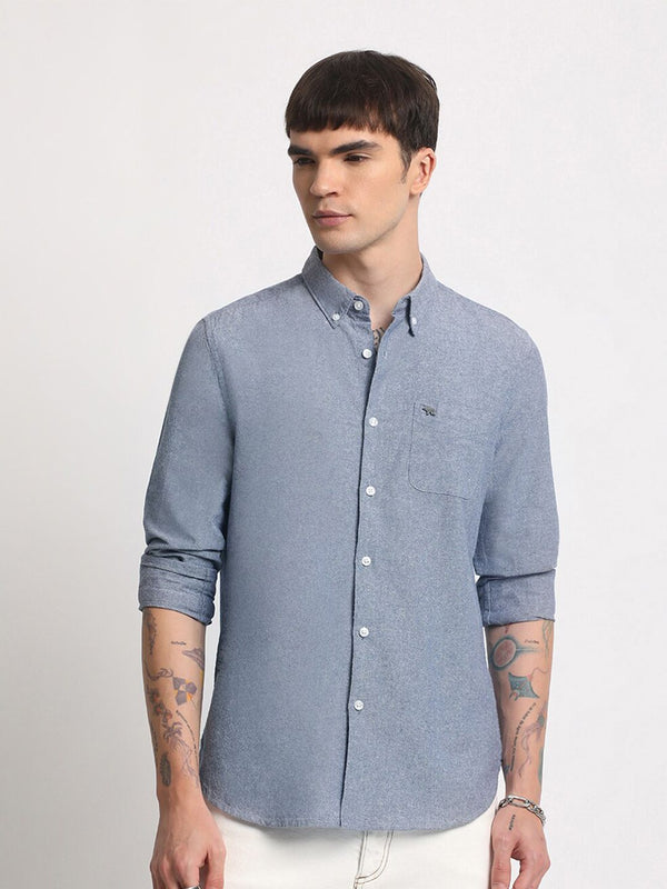 THE BEAR HOUSE Slim Fit Cotton Casual Shirt