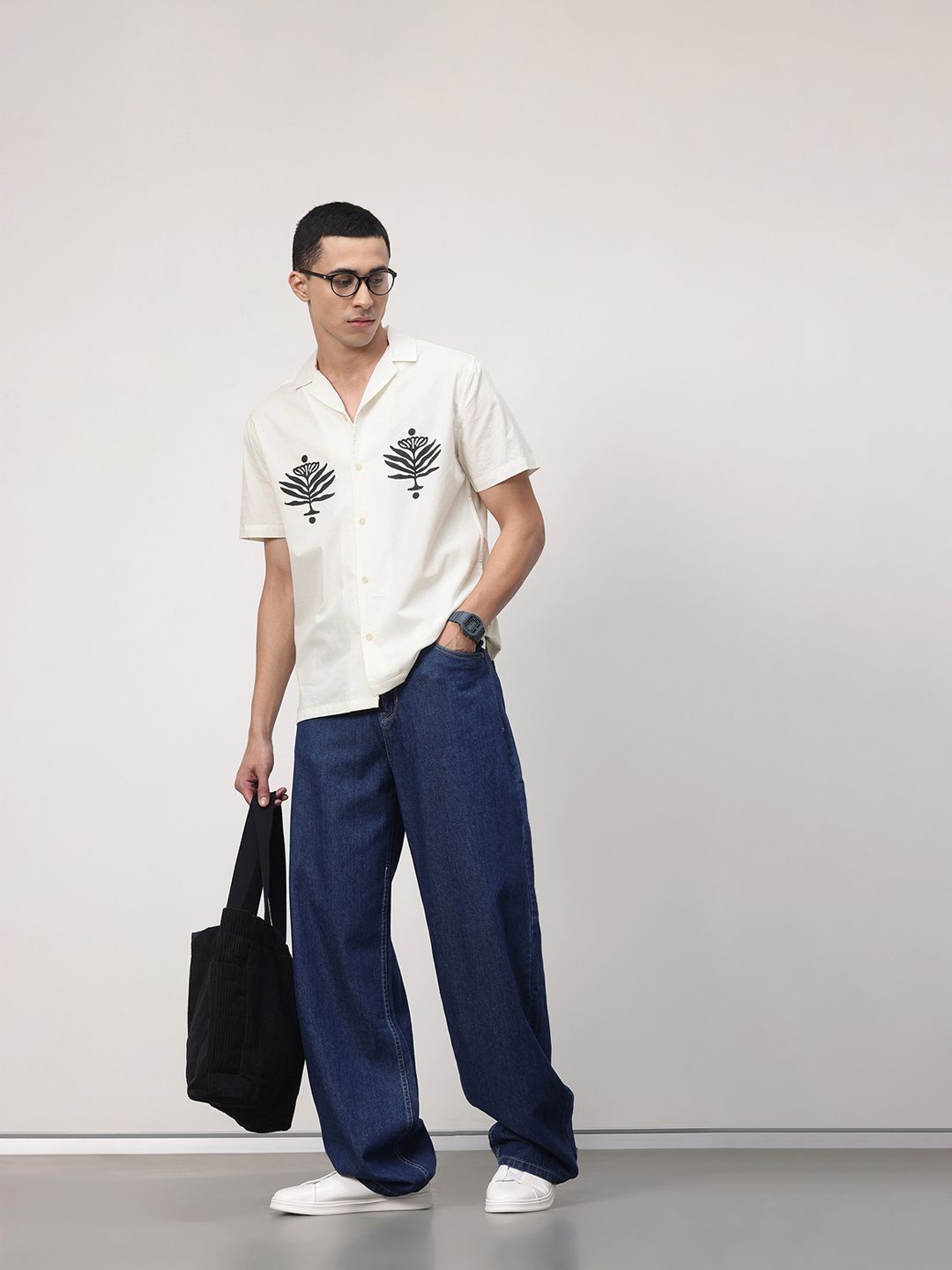 ether Artisan Pure Cotton Hand Block Printed Relaxed Fit Casual Shirt