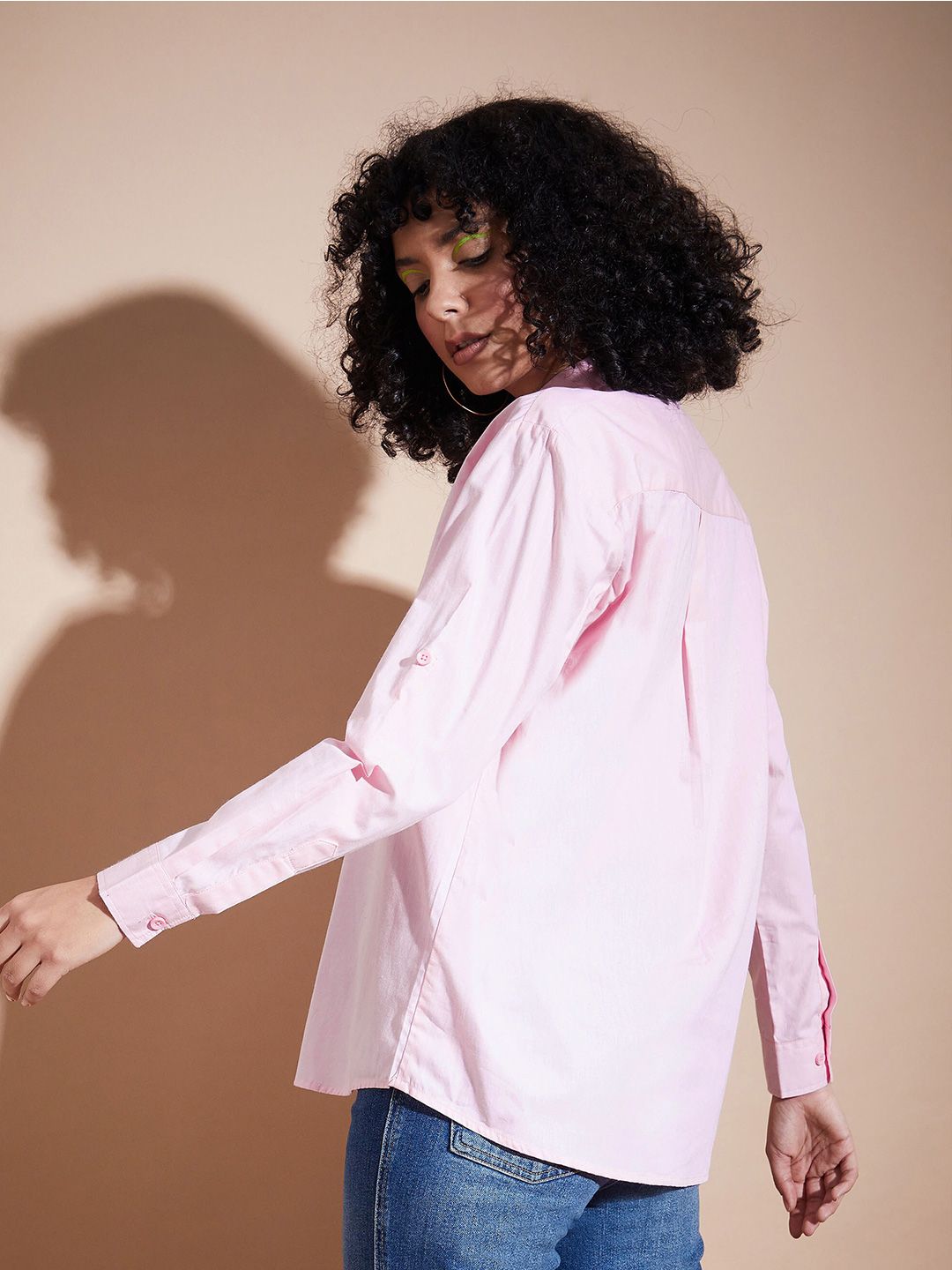 SASSAFRAS BASICS Roll-Up Sleeves Oversized Pure Cotton Shirt