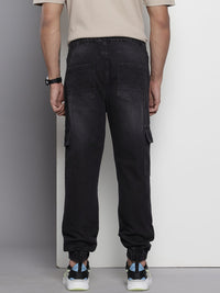 The Indian Garage Co Men Light Fade Stretchable Cargo Style Joggers