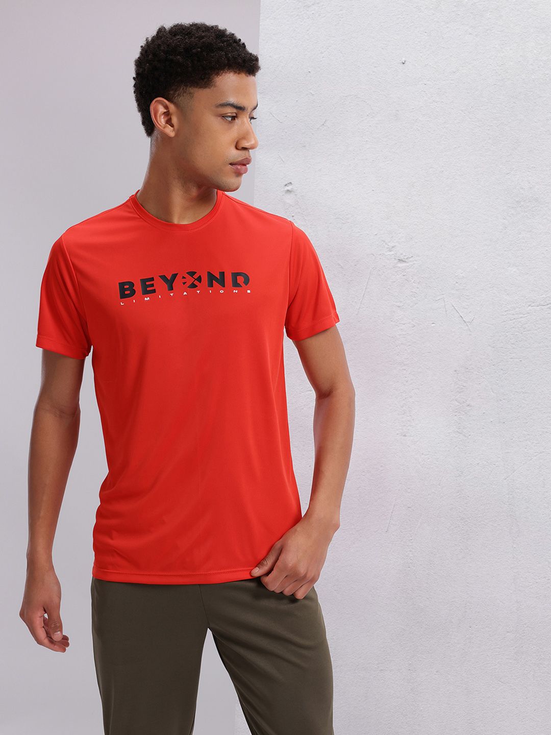 HRX by Hrithik Roshan Rapid-Dry Typography Print T-shirt