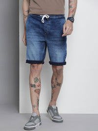 The Indian Garage Co Men Faded Denim Shorts