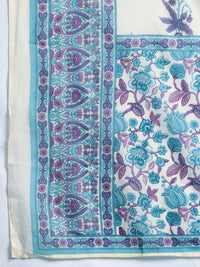 Indo Era Floral Printed Regular Pure Cotton Kurta with Trousers & Dupatta