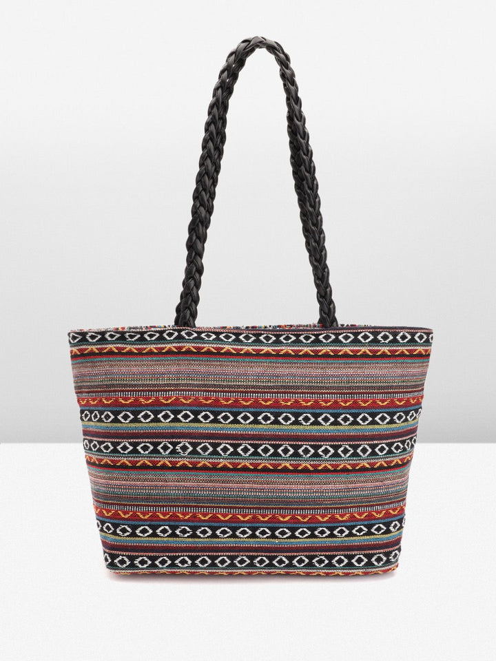 Anouk Geometric Self Design Structured Shoulder Bag