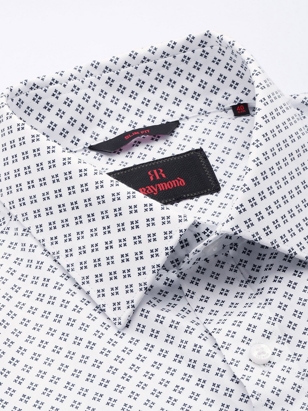 Raymond Men Slim Fit Pure Cotton Printed Formal Shirt