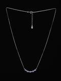 PRIONI 925 Sterling Silver Bersalut Rhodium CZ-Tatah Kalung Mata Jahat