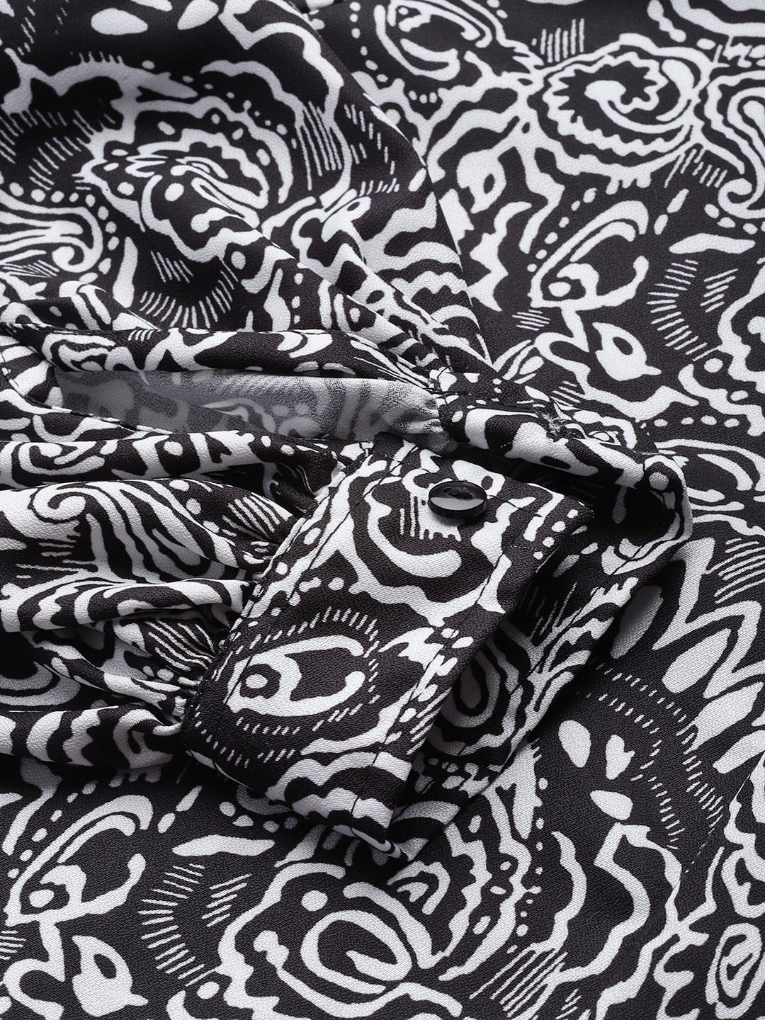 DressBerry Printed Monochrome Casual Shirt