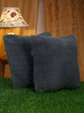 HOSTA HOMES Black 2 Pieces Soft Fur Square Cushion Covers