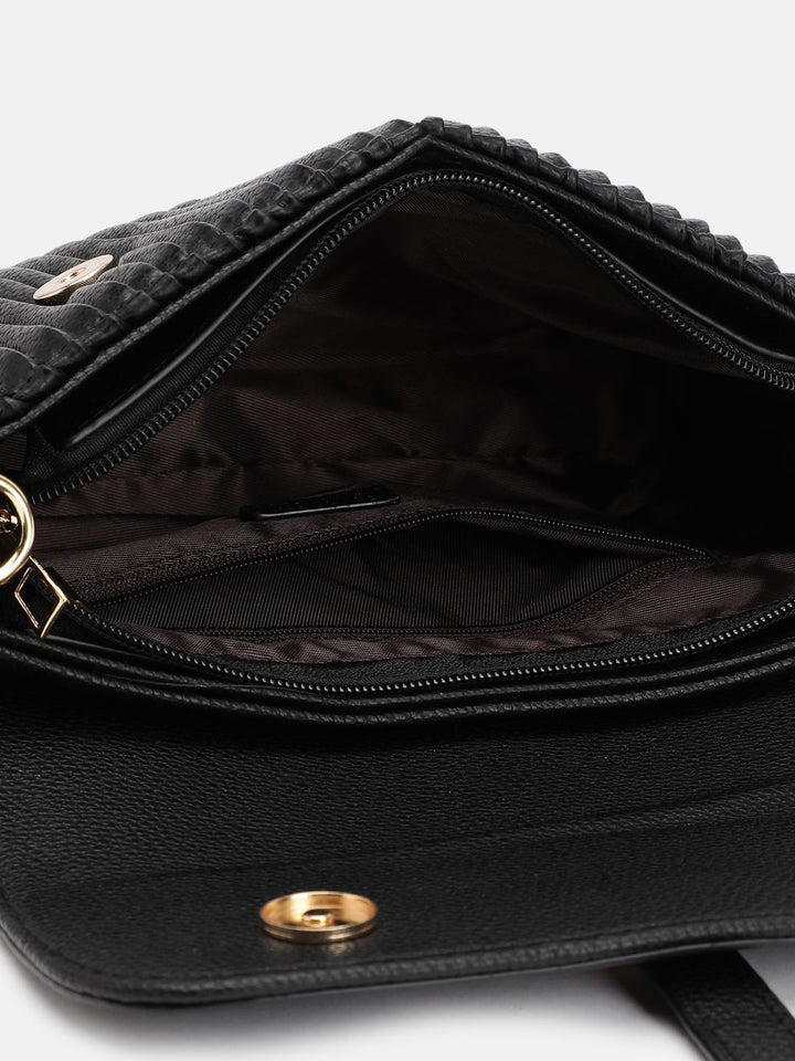 DressBerry Textured Structured Sling Bag