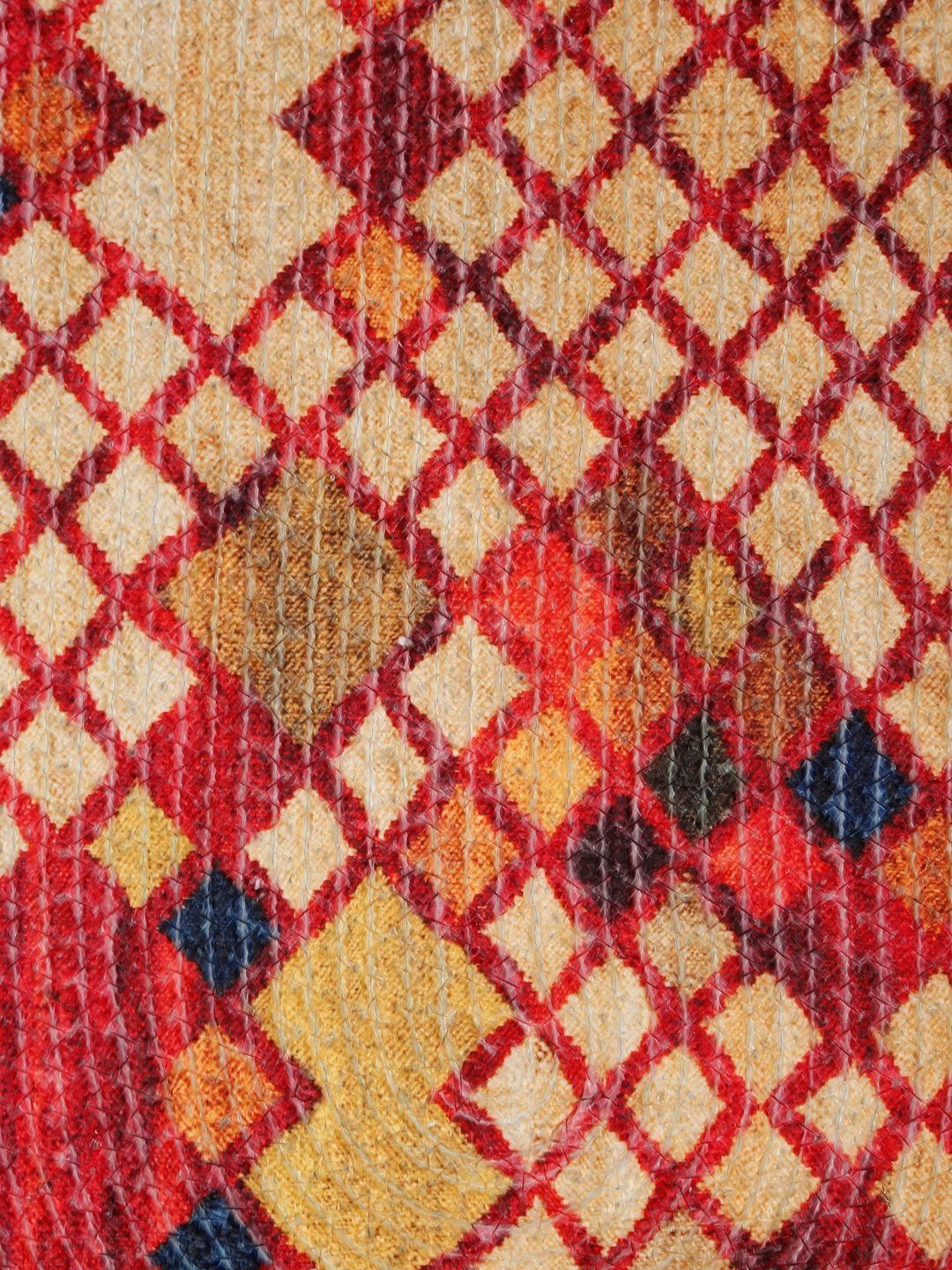 HOSTA HOMES Red & Brown Pure Cotton Printed Table Runner