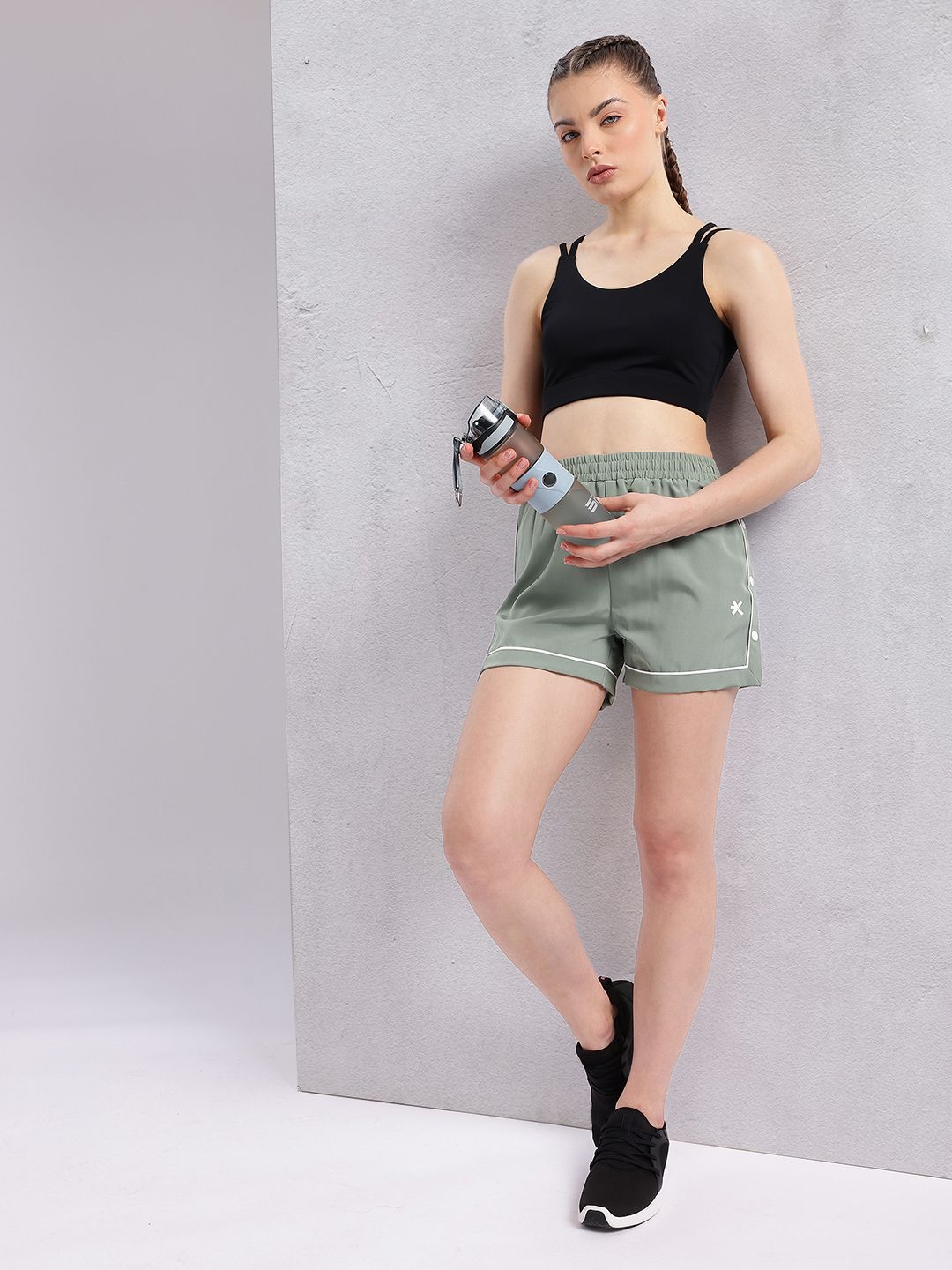 HRX by Hrithik Roshan Women Contrast Piping Running Shorts