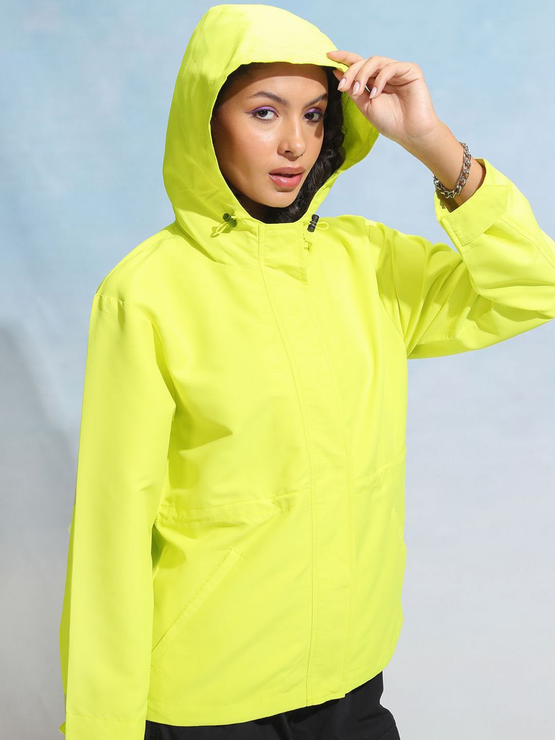 Tokyo Talkies Women Colourblocked Longline Parka Jacket