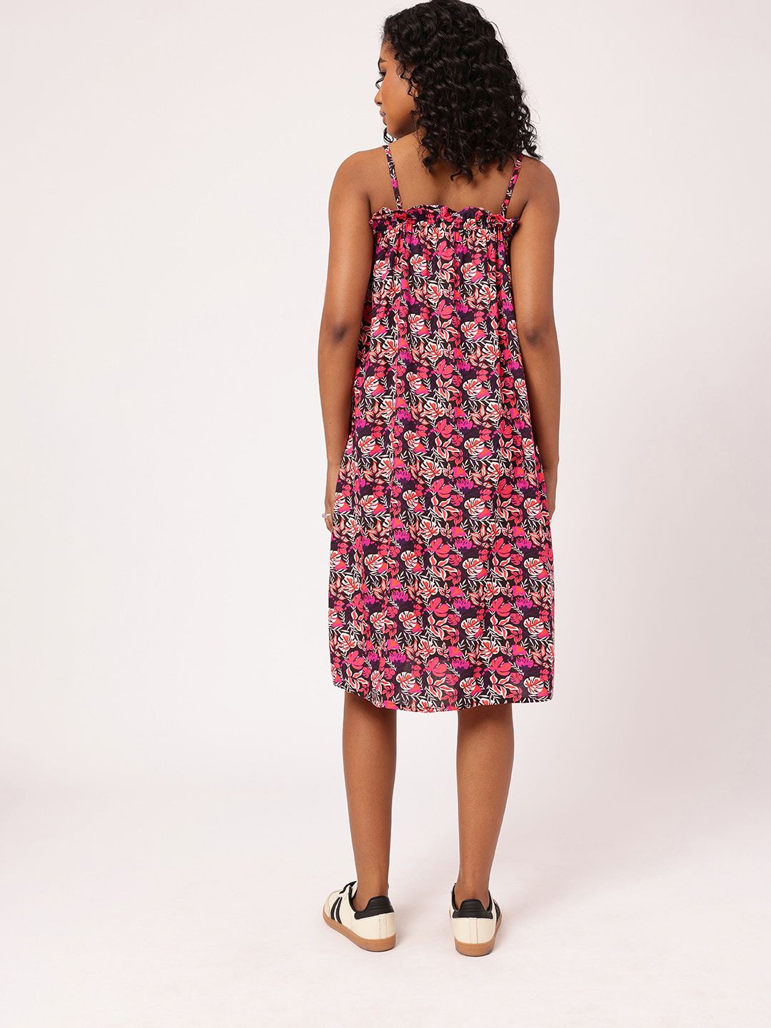 DressBerry Tropical Holiday Temptation Ruffles Gracefully Strapped A-line Dress