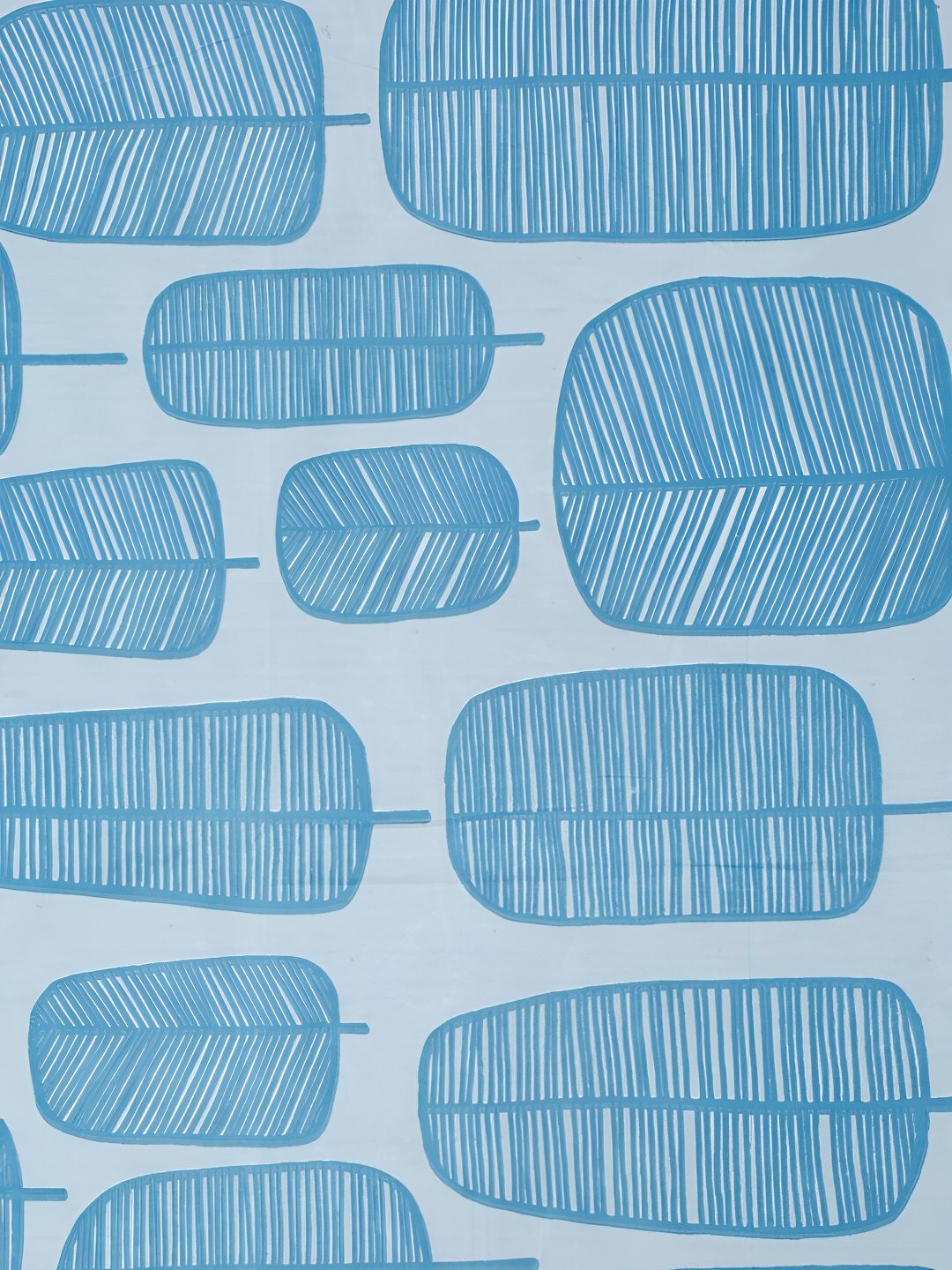 KLOTTHE Turquoise Blue Geometric Cotton 300 TC King Cadar Halus dengan 2 Sarung Bantal-98 x 89 inci