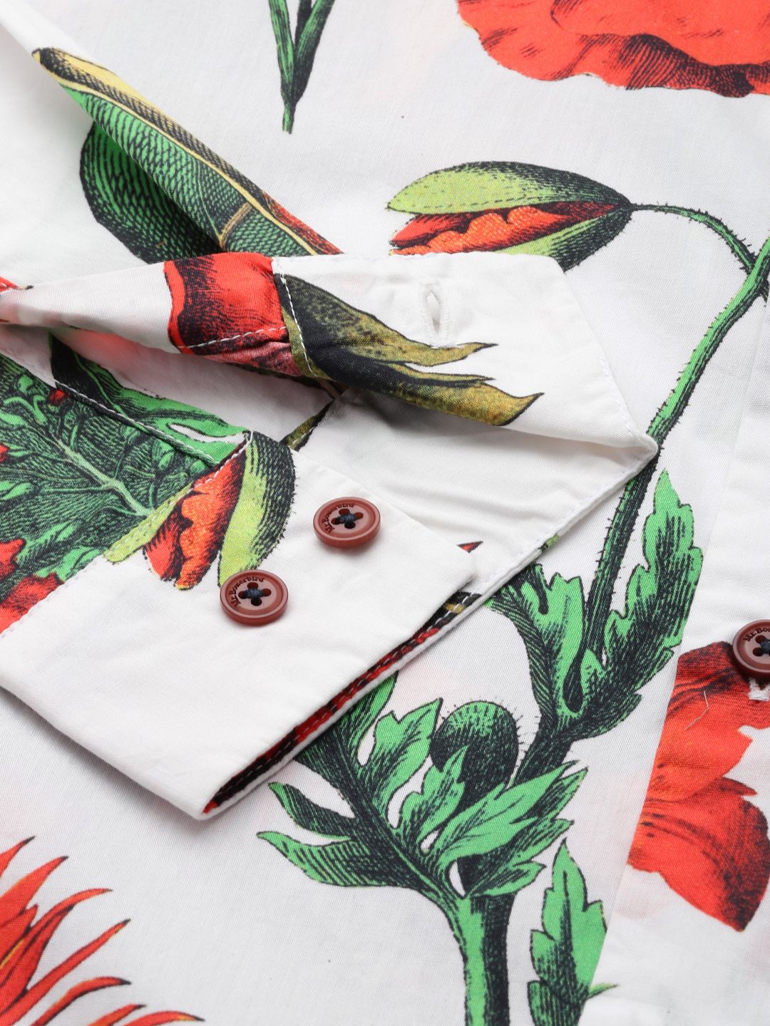Mr Bowerbird Tailored Fit Floral Printed Pure Cotton Casual Shirt