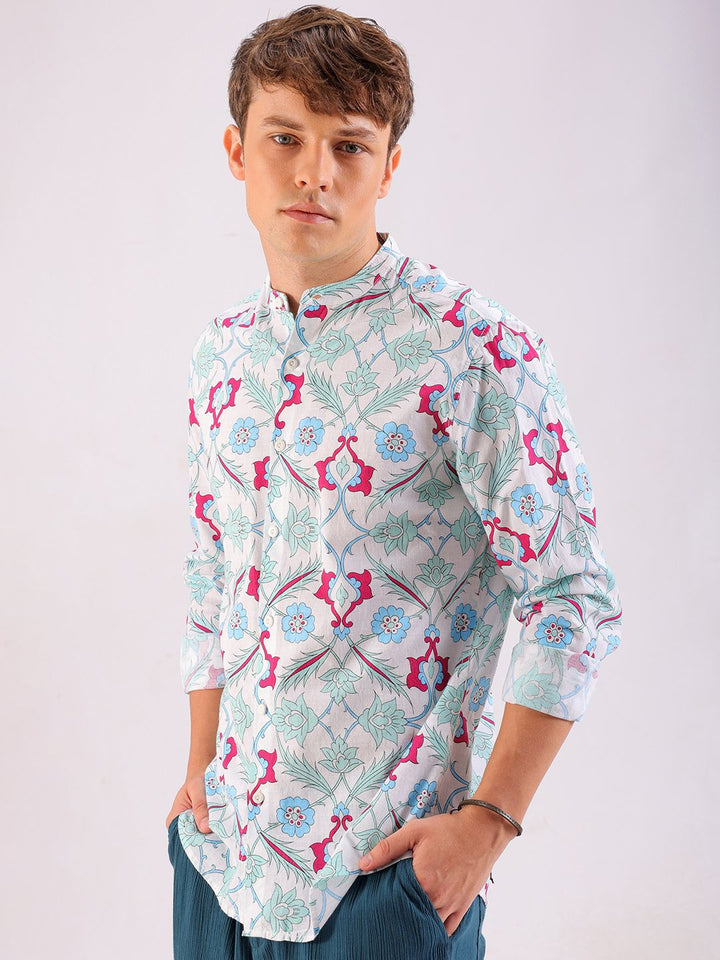 The Indian Garage Co Men Slim Fit Indie Printed Resortwear Shirt