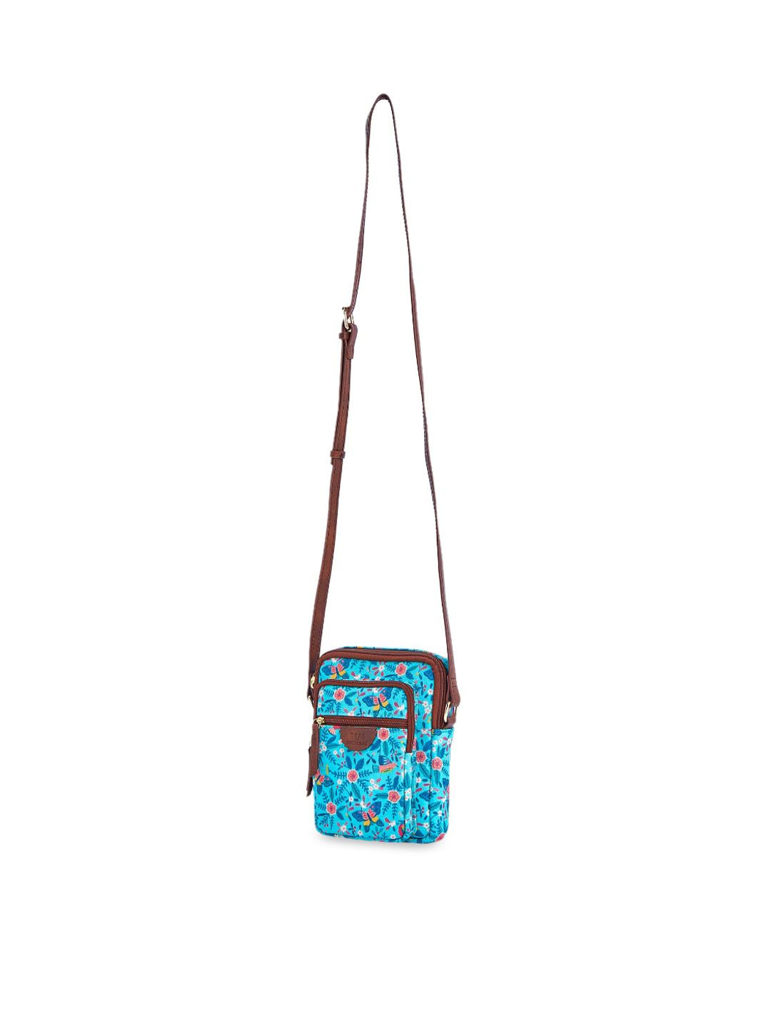 TEAL BY CHUMBAK Birds of Paradise Structured Sling Bag