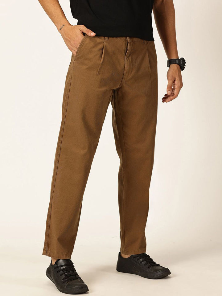 Thomas Scott Men Smart Straight Fit Easy Wash Pure Cotton Trousers