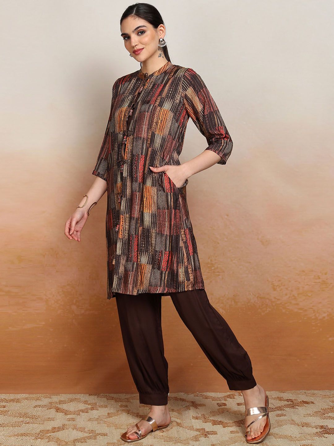 Vishudh Women Ethnic Motifs Printed Regular Kurta with Trousers & Dupatta