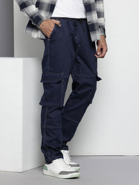 The Indian Garage Co Men Relaxed Fit Stretchable Cargo Style Jeans