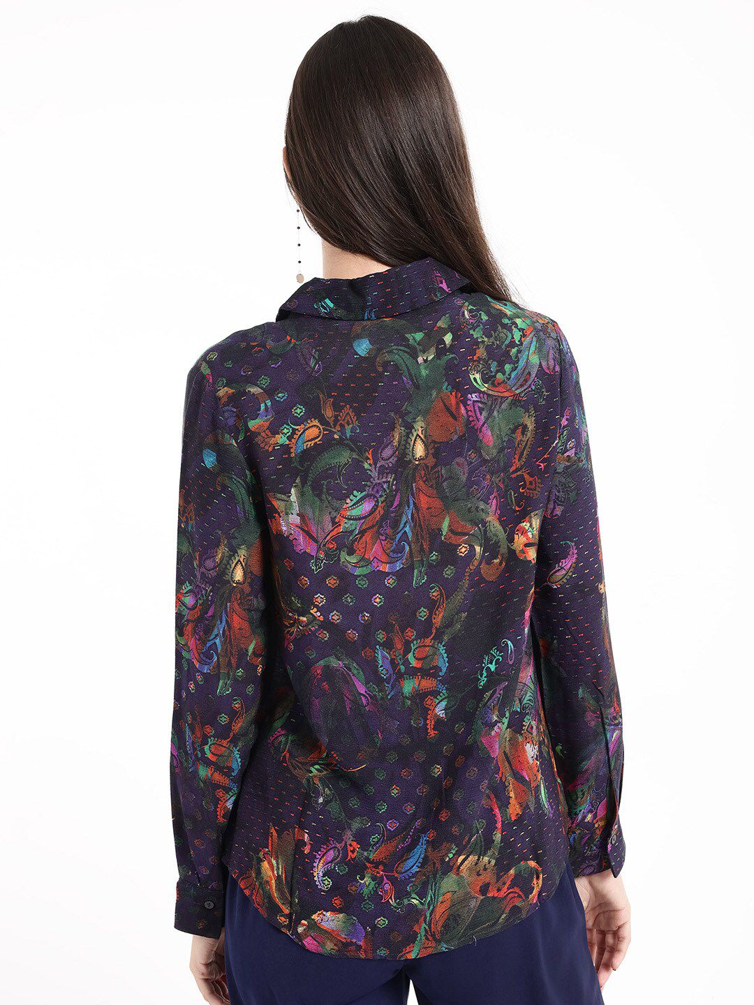 RAREISM Floral Print Cotton Styled Back Top