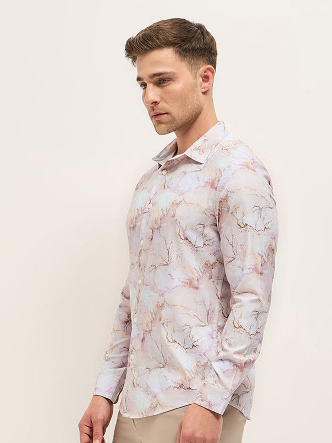 THE BEAR HOUSE Men Tailored Fit Opaque Printed Formal Shirt