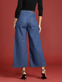 all about you Women Wide Leg High-Rise Light Fade Stretchable Jeans